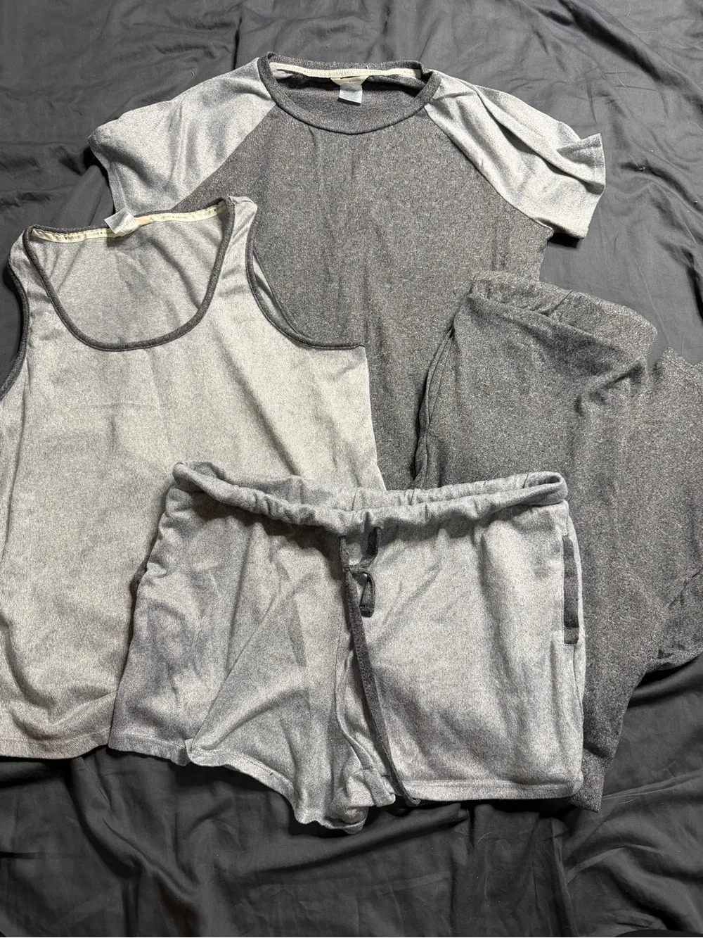 Lucky Brand Gray Heather 4-Piece Pajama Set